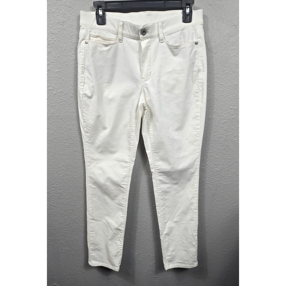 J. Jill Cream Corduroy Slim Leg Pants Womens Size XS‎ Off White Pull On Classic